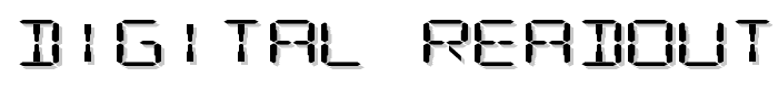 Digital Readout ExpUpright font